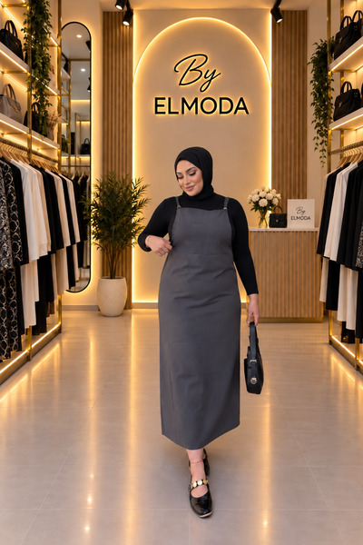 ELMODA Kadın Füme Ayarlanabilir Jile Elbise