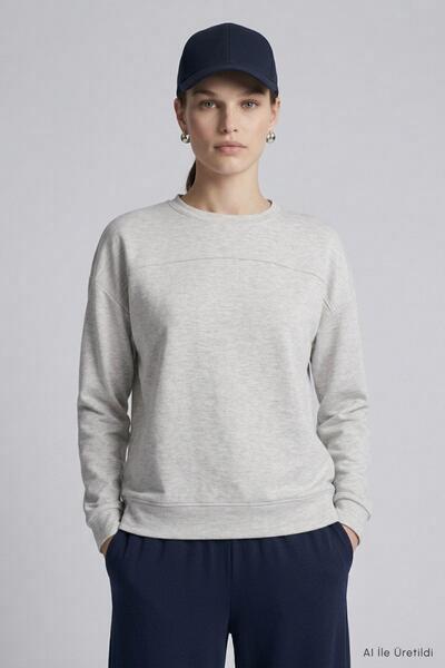 Rays Bisiklet Yaka Tunik 8203A Gri Melanj