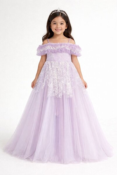 Ugly Duck Lace Evening Dress for Ages 4-8 - Lila