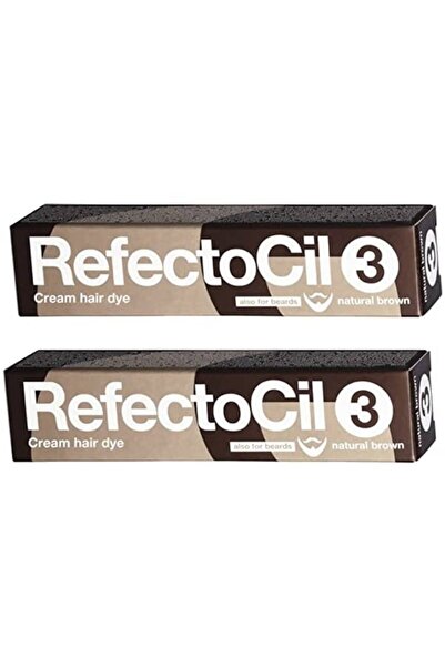 Refectocil Set: 2 x Eyelash and Eyebrow Tint, Brown No. 3, 30 ml