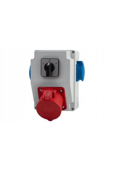 F-ELEKTRO Tablou de distribuție, priză RS-KOMBI 32/5, 2x230V, întrerupător L/...