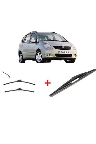 VALEO Set of 3 wipers TOYOTA COROLLA Verso (_E12_) 2001 - 2004, windshield an...