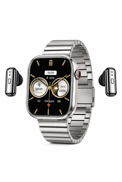 beemen HainoTeko Germany ST-10 Watch Buds 2.02 İnç AMOLED Kulaklıklı Akıllı Saat 3 Kordon