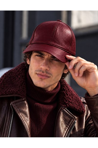 lovver Winter Men's Creation Special Production 100% Lambskin Hat Cap