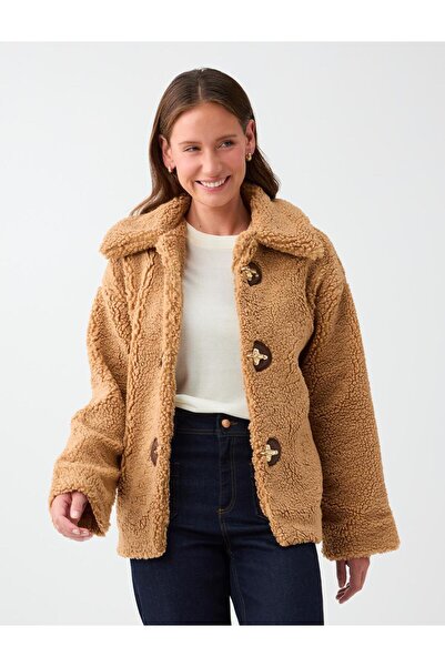 Jimmy Key Mink Button Detailed Shirt Collar Plush Fur Coat