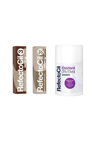 Refectocil Set: Cream Oxidant 100 ml + Brown No. 3 (15 ml) and Light Brown No...