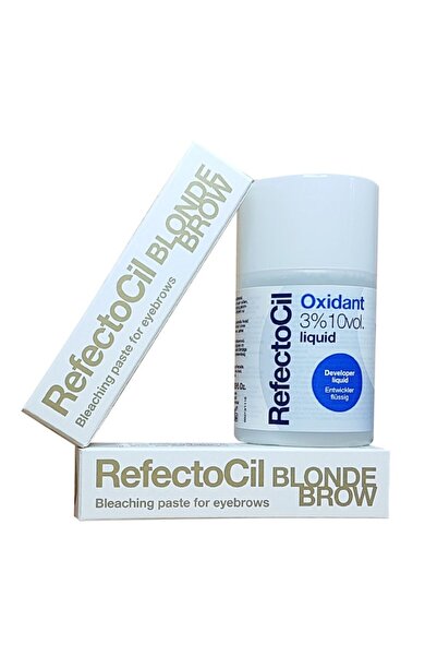 Refectocil Set: 2 x Blonde Brow Bleaching Paste No. 0, 15 ml + Liquid Oxidant...