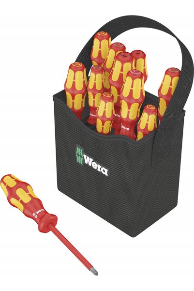 wera WERA05004310001 Șurubelnițe izolate Kraftform, 11 piese în recipient