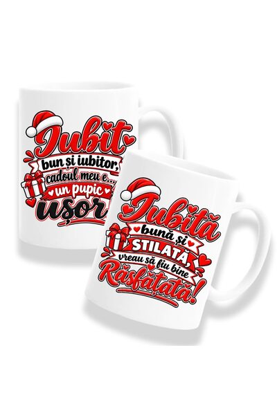 OEM Set de 2 căni cu mesaj: „Dragă, bună și elegantă, vreau să mă îngrijor în...