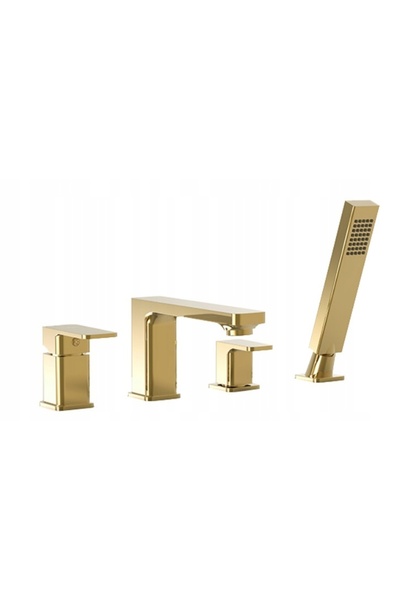 VALVEX Baterie de baie LOFT GOLD cu 4 orificii, de sine stătătoare