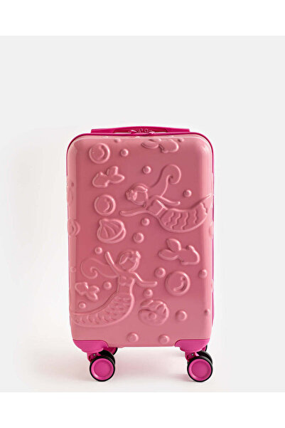REDTAG Girls Pink Mermaid Print 18-Inch Trolley Bag