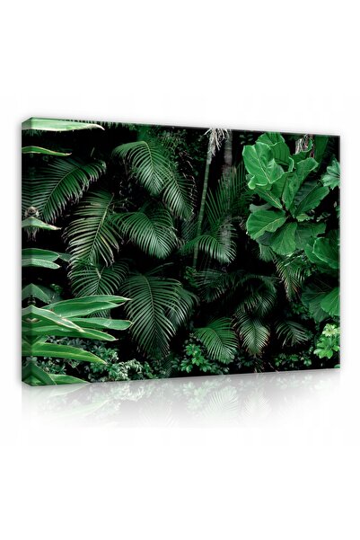 Wallarena Tablou pe pânză Frunză Verde Junglă 100x70