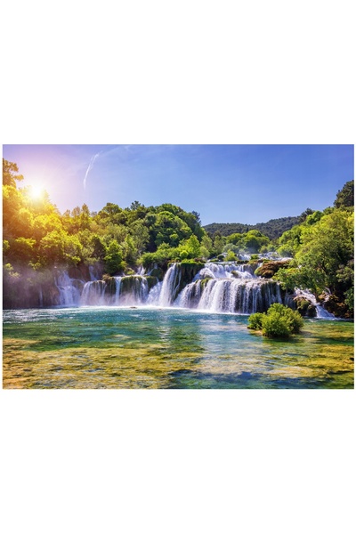 Wallarena WODOSPAD NATURA FOTOTAPET VIZUALIZARE DORMITOR SUFRAGERIE HÂRTIE DE...