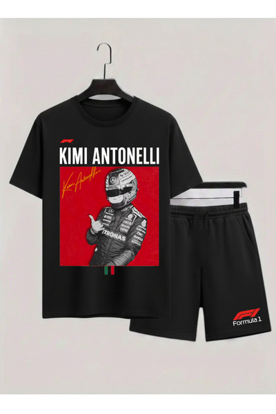 MAGORS Kimi Antonelli Cotton Normal Fit Children's T-Shirt-Shorts Two-Piece Set