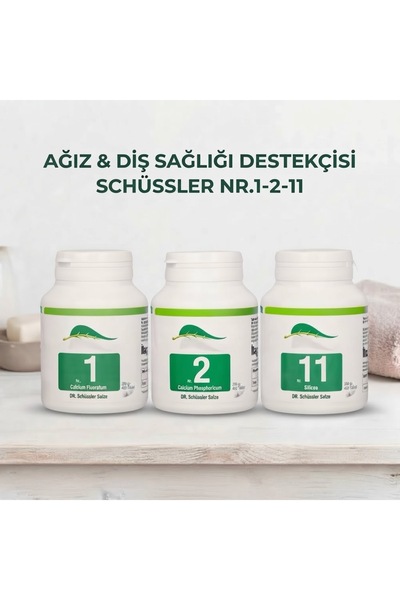 Schüssler Tuzları Nr.1-2-11 Ağız Diş Sağlığı Destekçi Kürü 400 Tablet X 3 Kutu