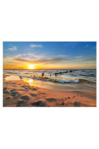 Wallarena Fototapet plajă mare apus de soare living 368x254