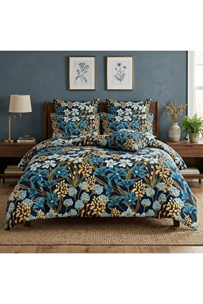 J W SAX 135x200 Set de lenjerie de pat din bumbac premium, cu model J&W Night...