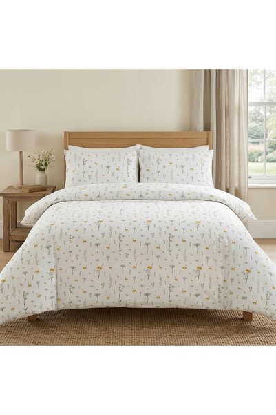 J W SAX Lenjerie de pat Bumbac Premium 150x200 Flori Vânt de primăvară J&W