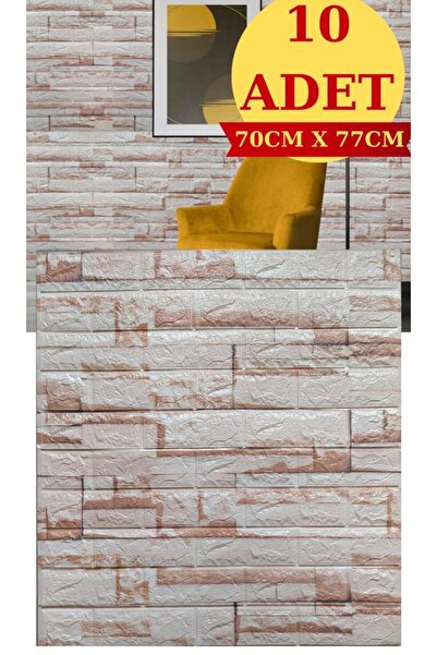Renkli Duvarlar 70cmx77cm 10 Adet 5m2 Alan Kaplar Krem Bej Kendinden Yapışkan...