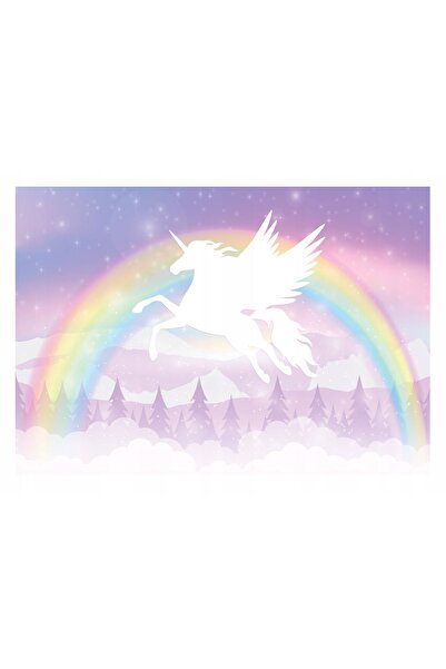 Wallarena Tapet foto PENTRU COPII unicorn curcubeu 254x184