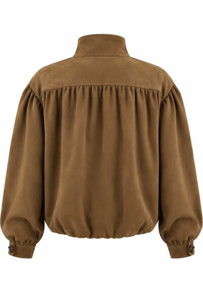 Laluvia Taba Vatkalı Süet Bomber Ceket - 5180