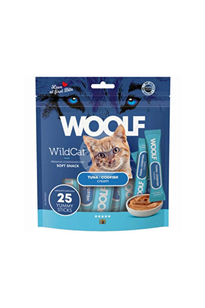 WOOLF وجبات خفيفة للقطط بنكهة التونة والسمك 25×14 جرام - [عبوة من قطعتين]