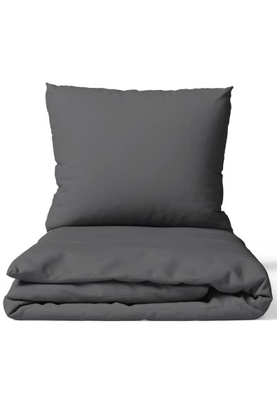 J W SAX Lenjerie de pat 160x200 Gri închis Bumbac premium J&W Grafit Tranquility