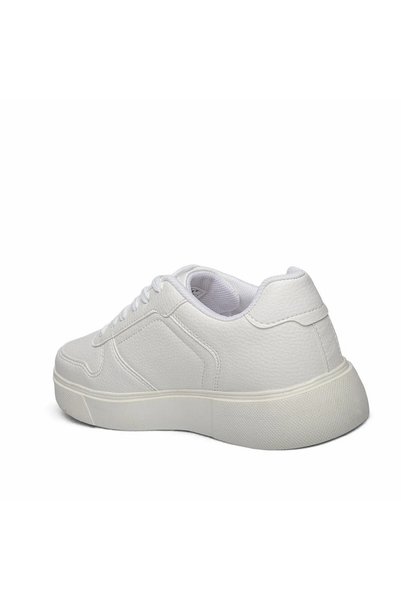 Volis M-26549 White Lace-Up Memory Foam Sole Casual Men's Sports Shoes