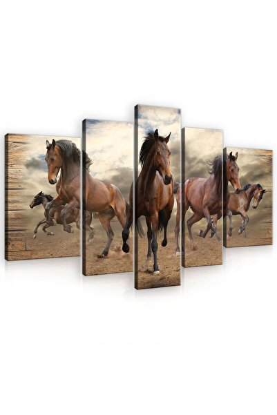 Wallarena Tablou pentru living CAILI ANIMALE triptic 3D 170x100