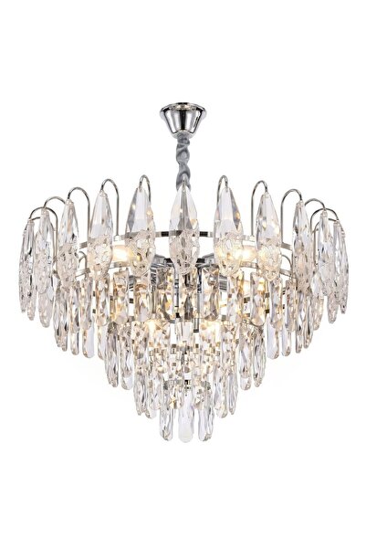 Toolight Κρυστάλλινο Κρεμαστό Φωτιστικό Swe079-cp 50cm Chrom