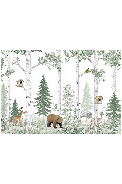 Wallarena Fototapet pentru copii Animalele din pădure pentru camera copiilor ...