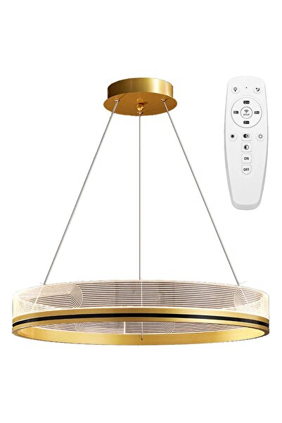 Toolight Κρεμαστό Φωτιστικό Led App1190-cp Χρυσό 60εκ