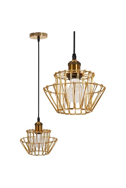 Toolight APP942-1CP Σετ Κρεμαστό Φωτιστικό Οροφής 36cm Χρυσό