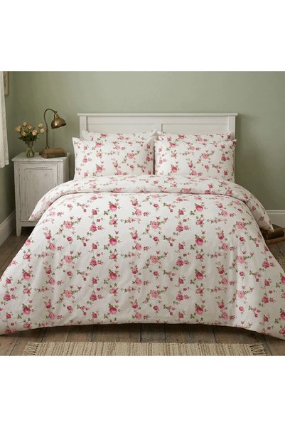J W SAX Lenjerie de pat 135x200 Cu trandafiri Bumbac Premium J&W English Rose