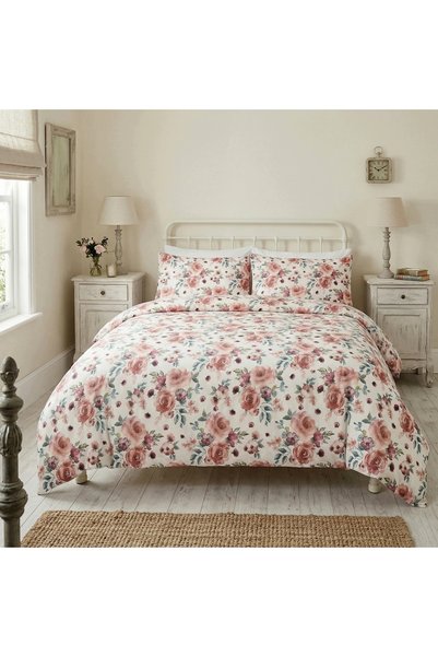 J W SAX Lenjerie de pat 135x200 Cu trandafiri Bumbac Premium J&W Trandafiri B...