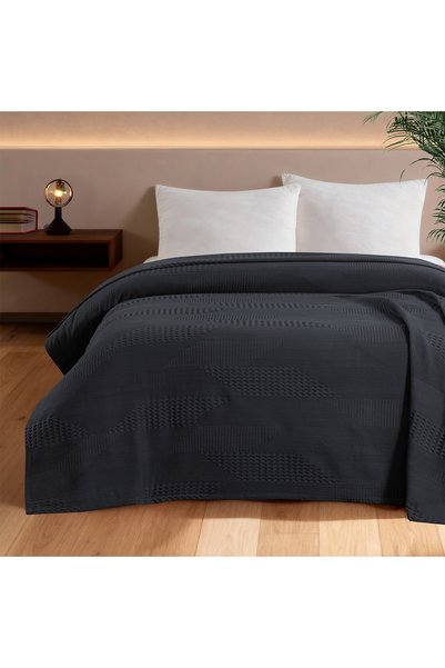 MAXSTYLE Spring 100% bumbac, simplu, antracit, 180x230 cm
