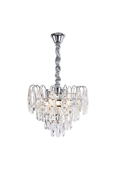 Toolight Κρυστάλλινο Κρεμαστό Φωτιστικό Swe077-cp 30cm Chrome