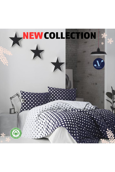 LOOVAHOME COLLECTION طقم غطاء لحاف لوفا مزدوج 100% قطن