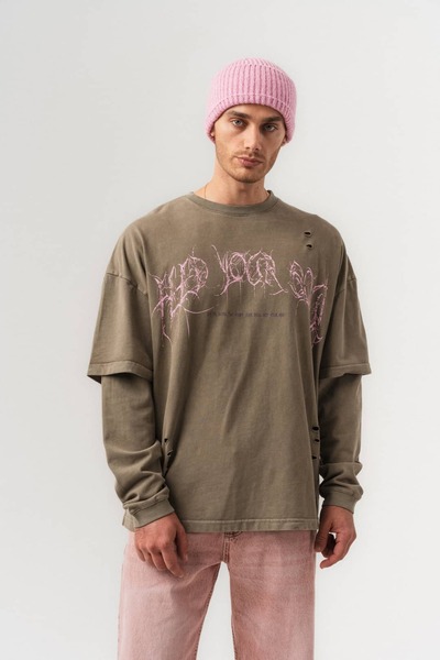 go gang own Ανδρικό φούτερ Oversize με λαιμόκοψη ποδηλάτου, με φυλετικό σχέδι...