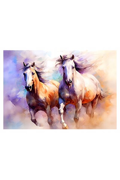 Wallarena Fototapet cai animale abstractie 3D 368x254