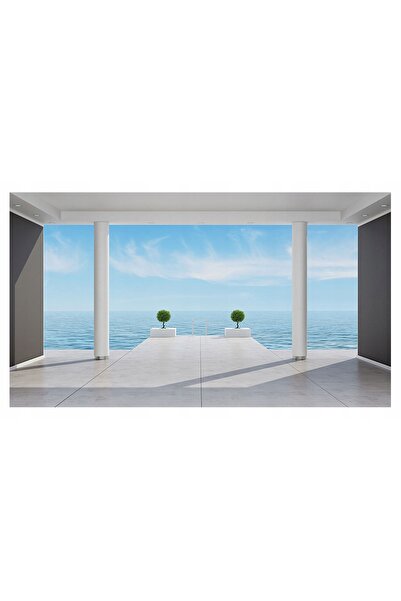 Wallarena Fototapet VUE DE LA TERRASĂ 3D Sea Terrace 368x254