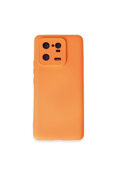 FMA حافظة هاتف Xiaomi Mi 13 Pro مصنوعة من السيليكون المخملي نانو - برتقالي