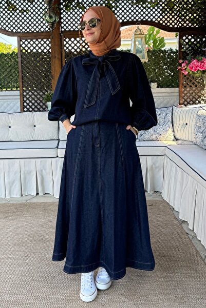 Rabia Şamlı Lara Etekli Kot Takım