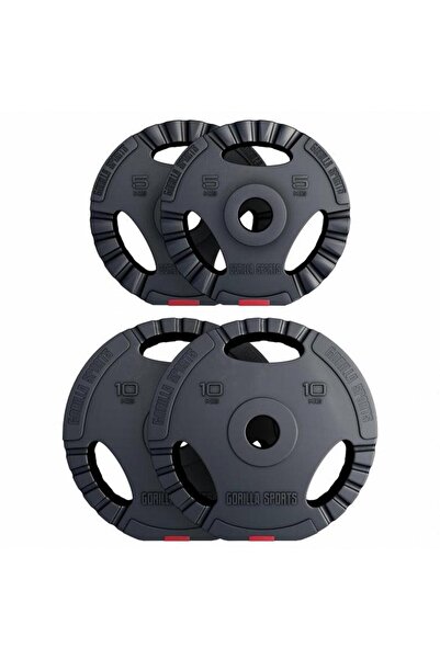 Gorilla Sports Disc de halteră din plastic Gripper Olympia 1,25 - 15 kg