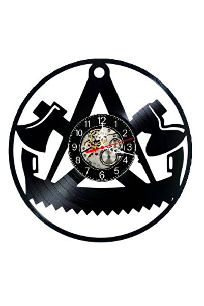 OEM Decorative wall clock made from vinyl record, Carpenter Joiner Tools Wood...