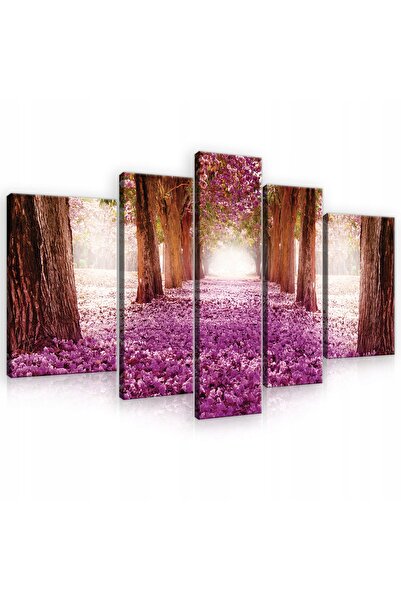 Wallarena Tablou pentru dormitor, copaci de pădure, triptic mare 170x100