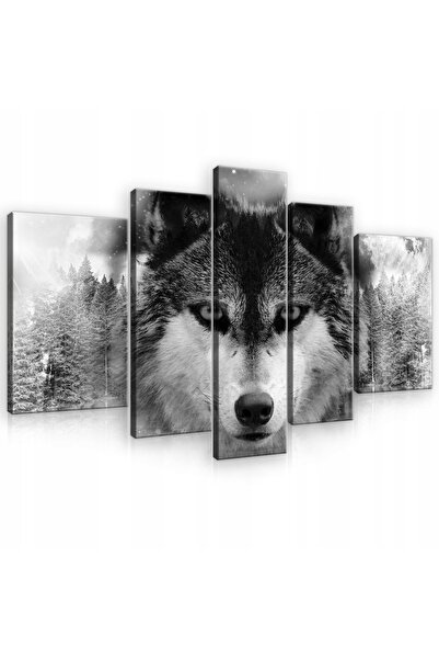 Wallarena Tablou pentru living LUPI TRIPTYCH 3D 170x100