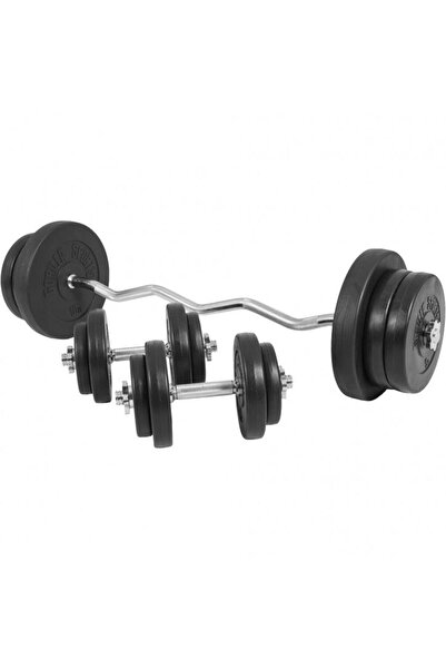 Gorilla Sports Set de gantere SZ din plastic 70 kg cu închizători