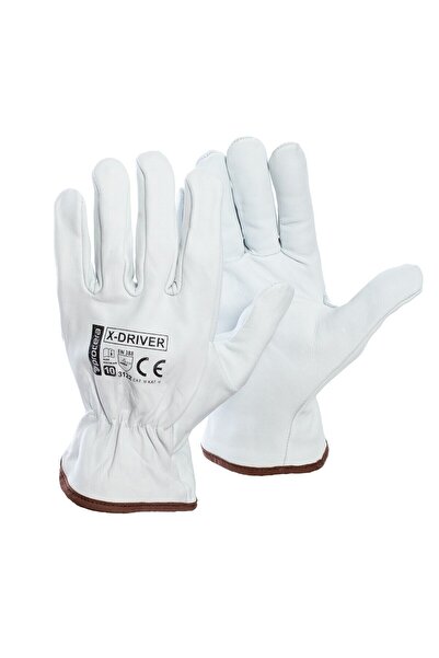 OEM X-DRIVER protective gloves, Leather , gray, size 10