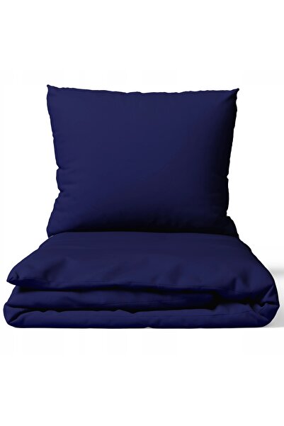 J W SAX Lenjerie de pat 200x200 Albastru marin Bumbac premium J&W Albastru Ma...